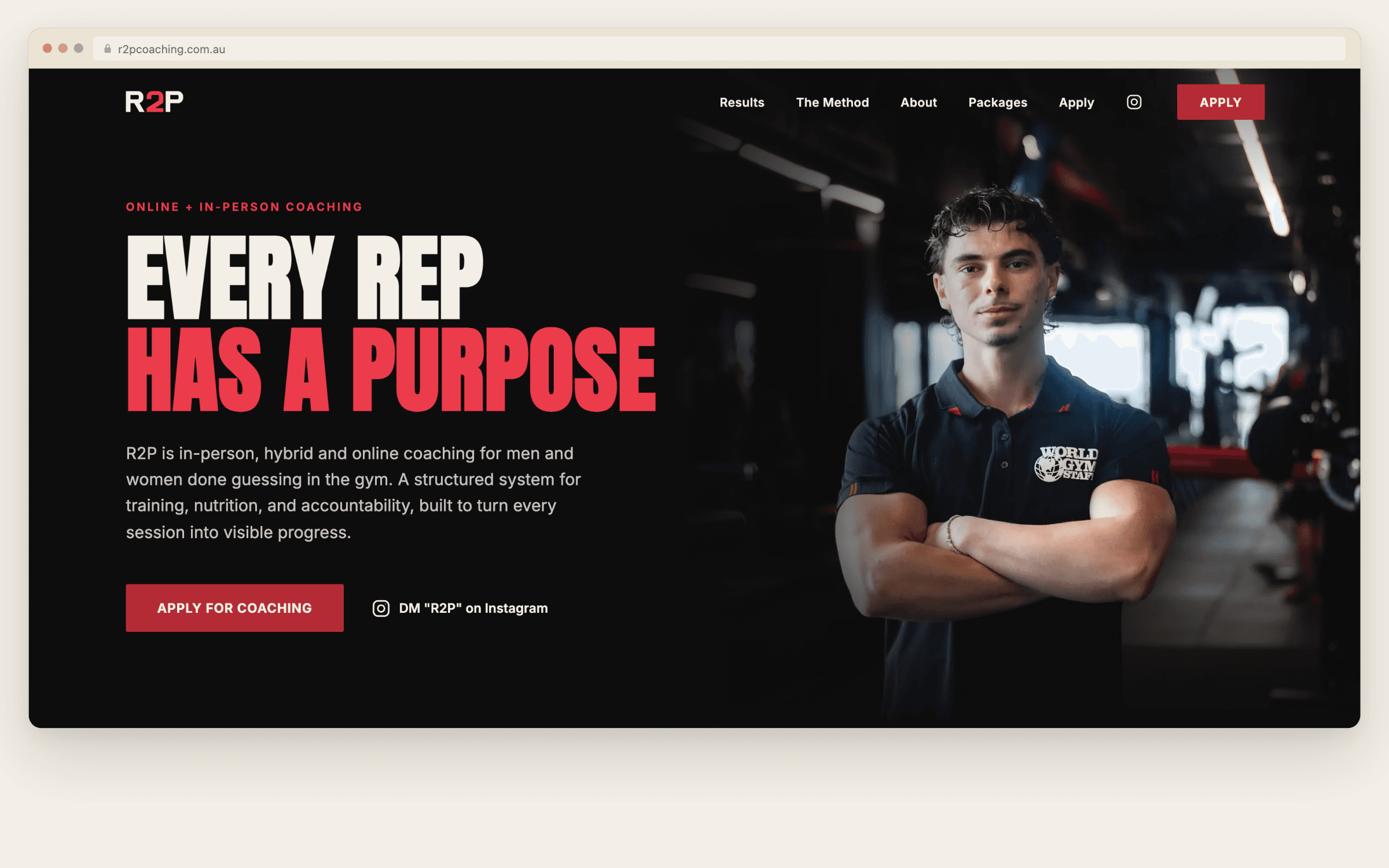 R2P Coaching website