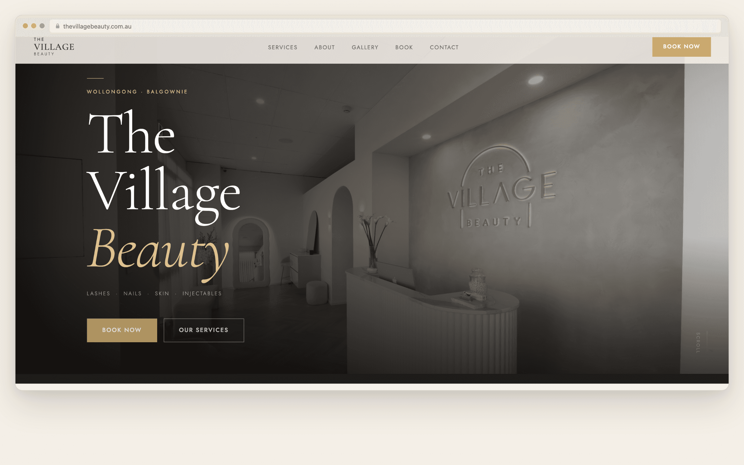 The Village Beauty website
